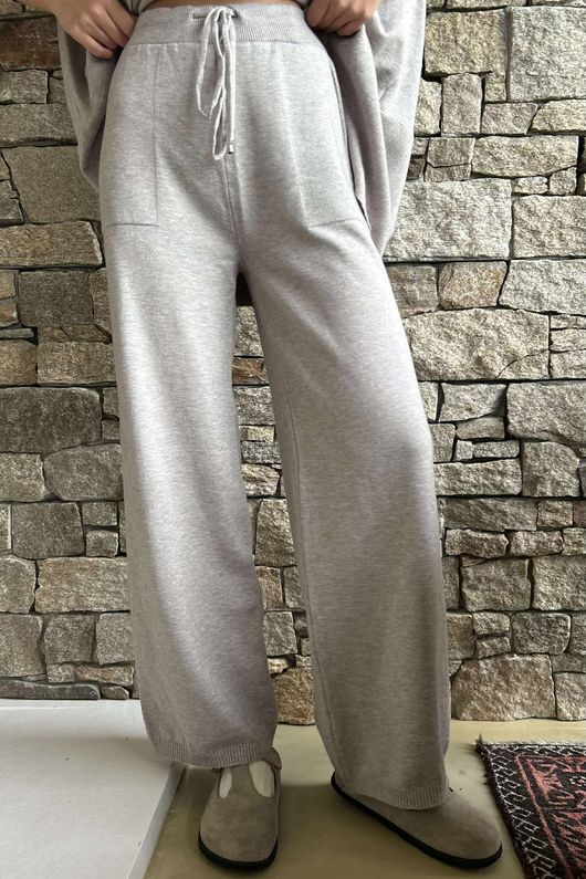 Elbury Twist & Bloom Luxury Knit Co Ord Set Mocha Marl